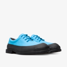 Camper Pix Formal Shoes Neon Blue / Black - Mens Singapore FCJOJX-432